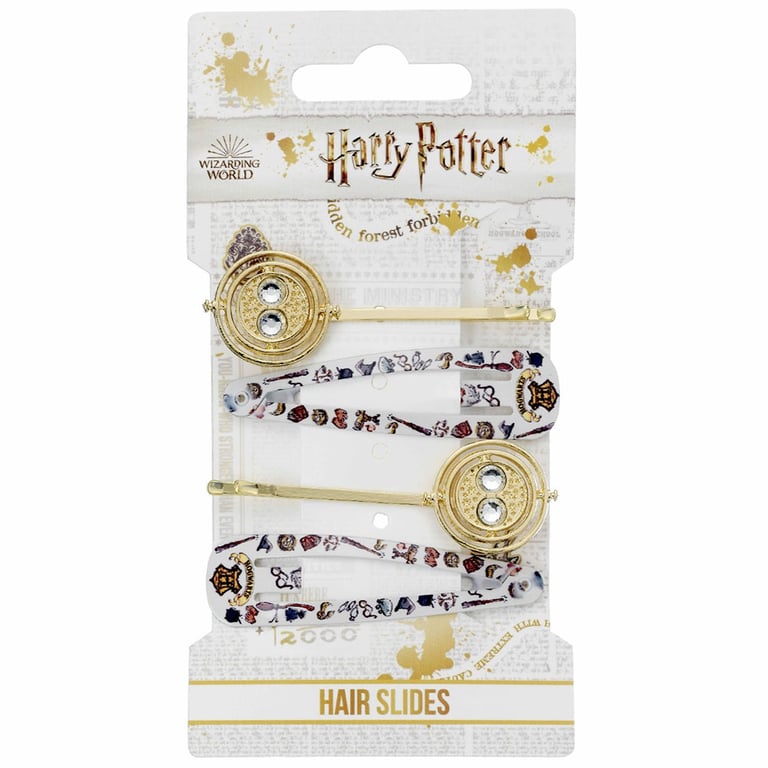 Harry Potter Time Turner Icon Pattern Hair Clips - Premium Wizarding World Accessories