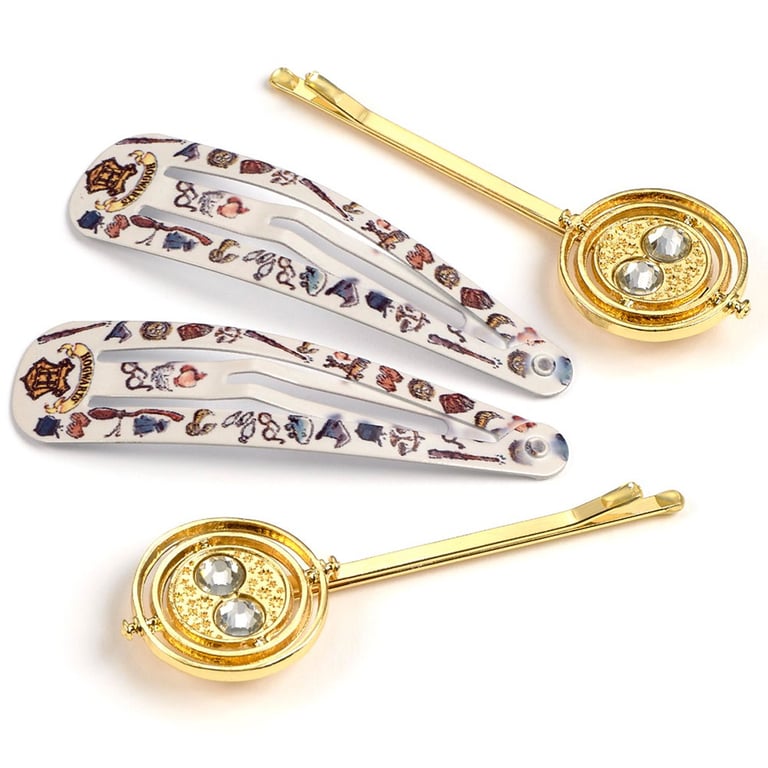 Harry Potter Time Turner Icon Pattern Hair Clips - Premium Wizarding World Accessories