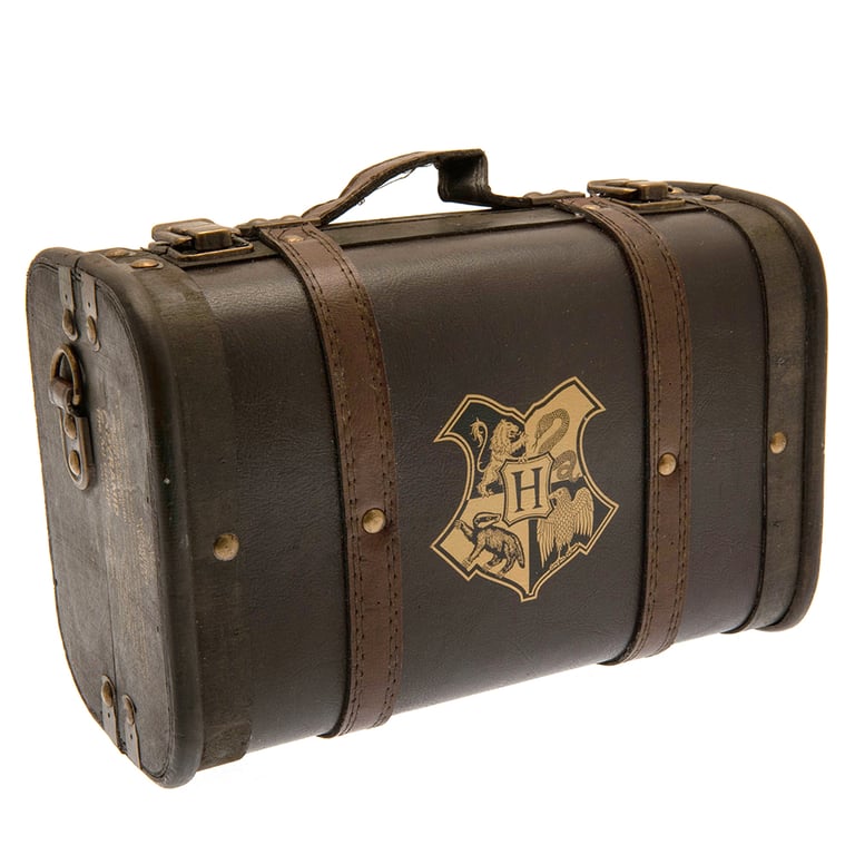 Harry Potter Premium Gift Set - Wooden Hogwarts Trunk with Thermal Bottle & Luxe Accessories