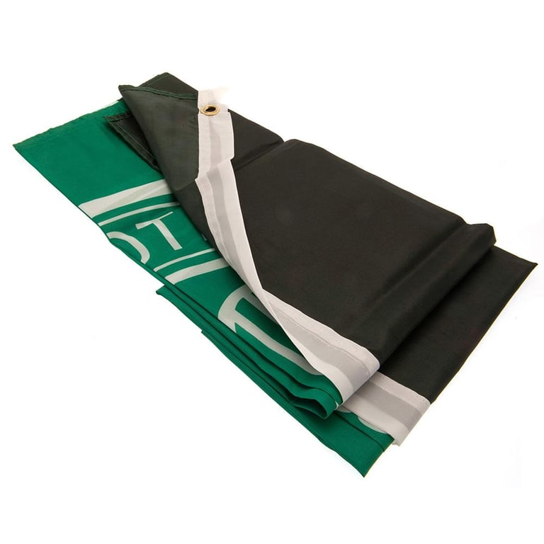Celtic FC 100 Polyester Wordmark Flag - Green Crest Design