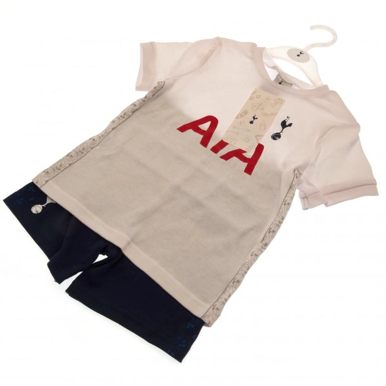 Tottenham Hotspur FC Navy & White Baby Kit - 2021-22 Season Cotton Short Set