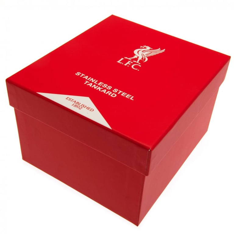 Liverpool FC Brushed Steel Stainless Steel Tankard - Official Crest Engraved Beer Stein