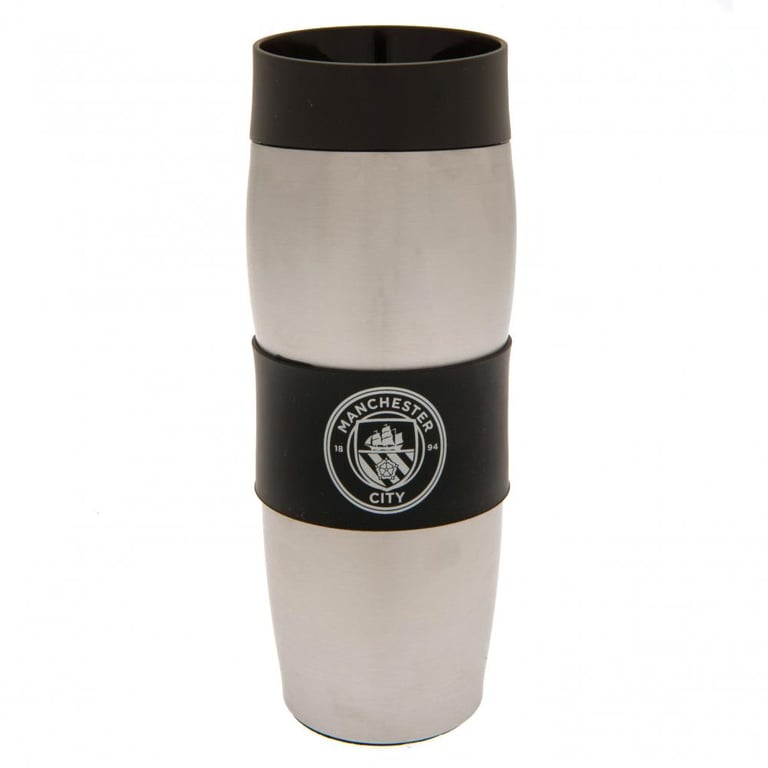 Manchester City FC Executive Thermal Mug - 24hr Temperature Control & Silver Finish