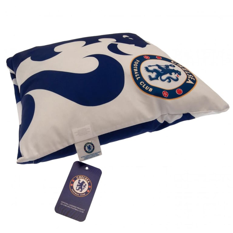 Chelsea FC Lion Crest 100 Polyester Cushion with Reversible Design