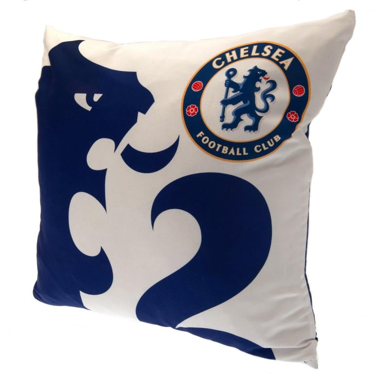 Chelsea FC Lion Crest 100 Polyester Cushion with Reversible Design