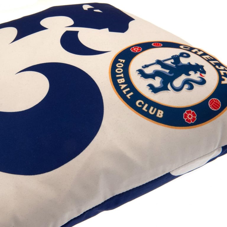 Chelsea FC Lion Crest 100 Polyester Cushion with Reversible Design