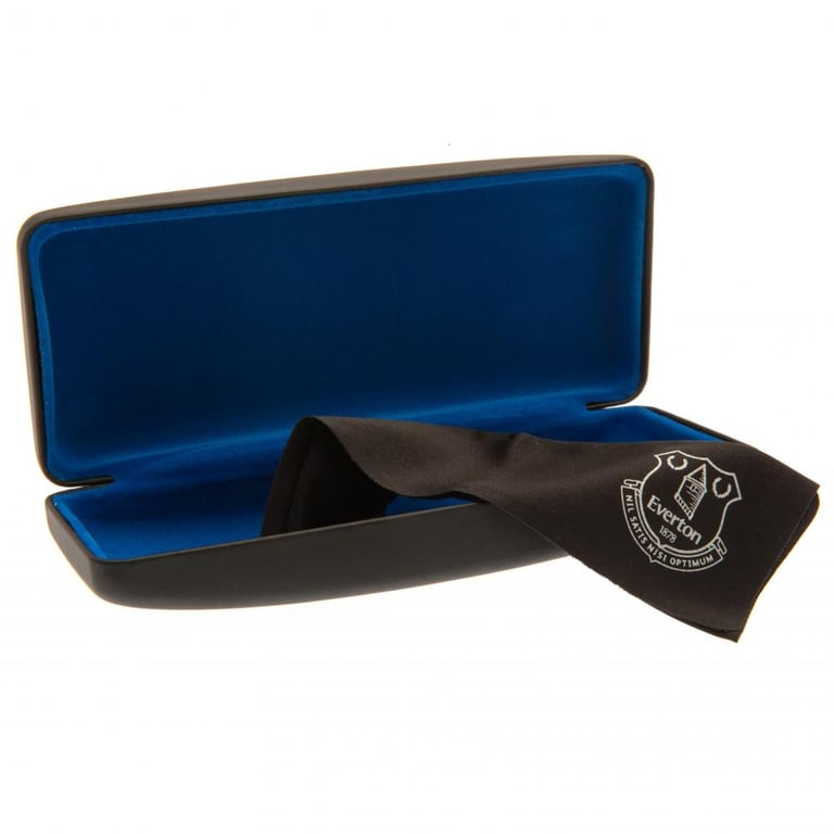 Everton FC Black Debossed Glasses Case with Club Crest and Lens Cloth