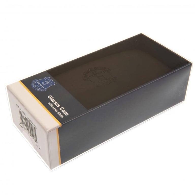 Everton FC Black Debossed Glasses Case with Club Crest and Lens Cloth