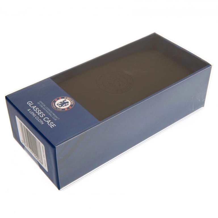 Chelsea FC Black Debossed Glasses and Sunglasses Case with Lens Cloth