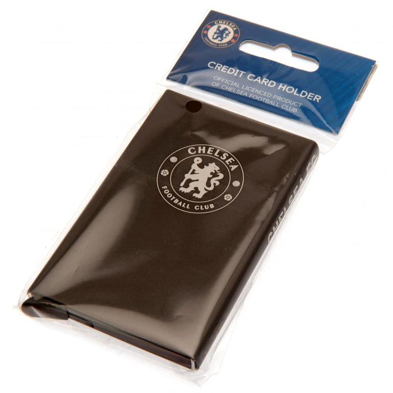 Chelsea FC RFID Aluminium 6-Card Holder with Anti-RFID Protection and Trigger Ejection