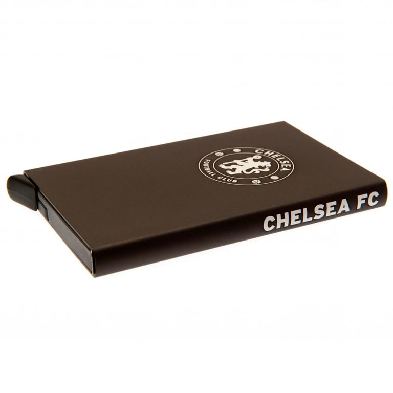 Chelsea FC RFID Aluminium 6-Card Holder with Anti-RFID Protection and Trigger Ejection