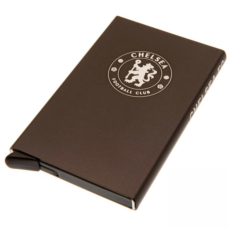Chelsea FC RFID Aluminium 6-Card Holder with Anti-RFID Protection and Trigger Ejection