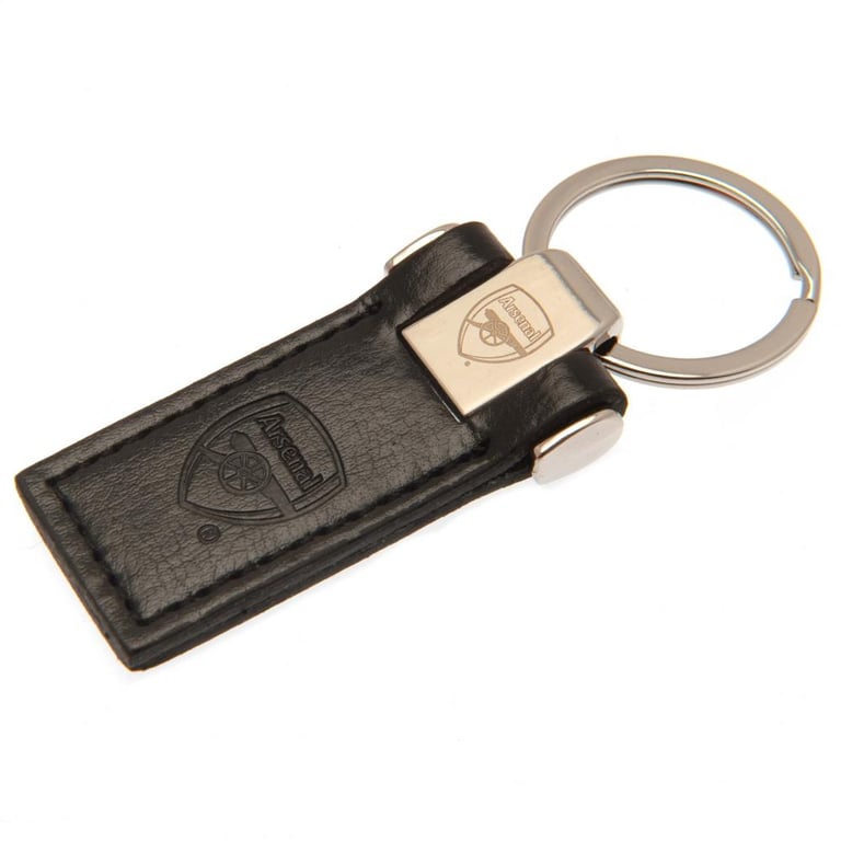 Arsenal FC Executive Leather Key Fob - Metal Keeper Top and Leather Design