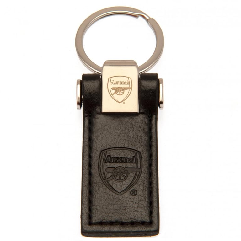 Arsenal FC Executive Leather Key Fob - Metal Keeper Top and Leather Design