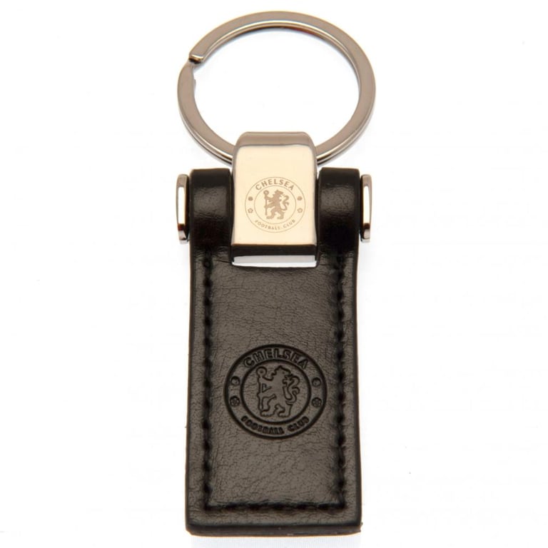 Chelsea FC Executive Leather Key Fob - Metal Keeper Top and Genuine Leather Design