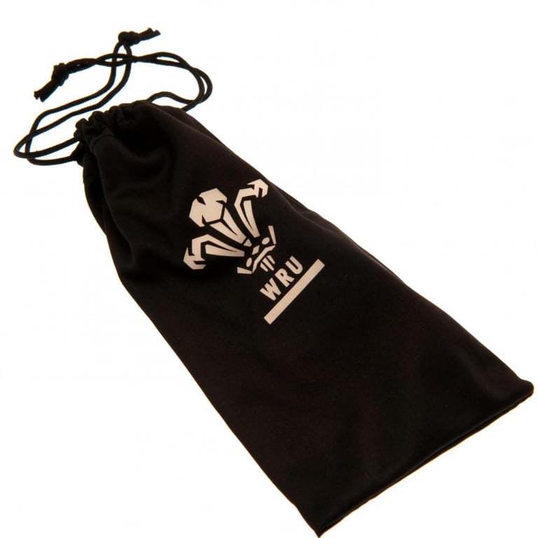 Wales RU Junior Retro Sunglasses - Red Frames, Club Crest Embroidery & Protective Bag