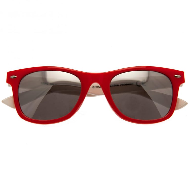 Wales RU Junior Retro Sunglasses - Red Frames, Club Crest Embroidery & Protective Bag