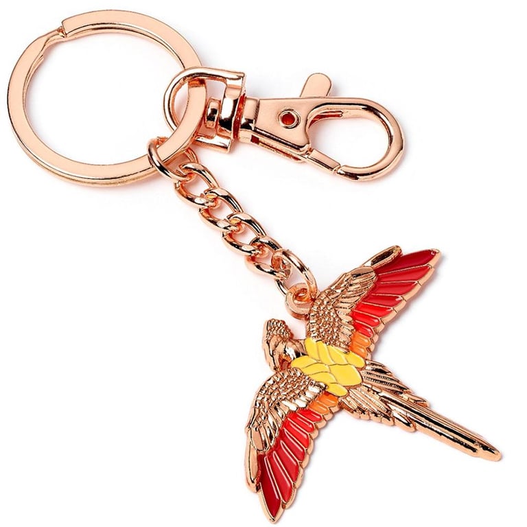 Harry Potter Fawkes Metal Die Stamped Keyring