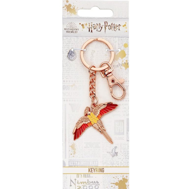 Harry Potter Fawkes Metal Die Stamped Keyring