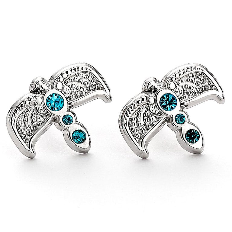 Harry Potter Ravenclaw Diadem Silver Plated Crystal Earrings