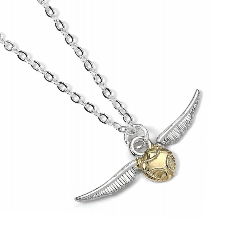 Harry Potter Golden Snitch Silver Plated Quidditch Charm Necklace