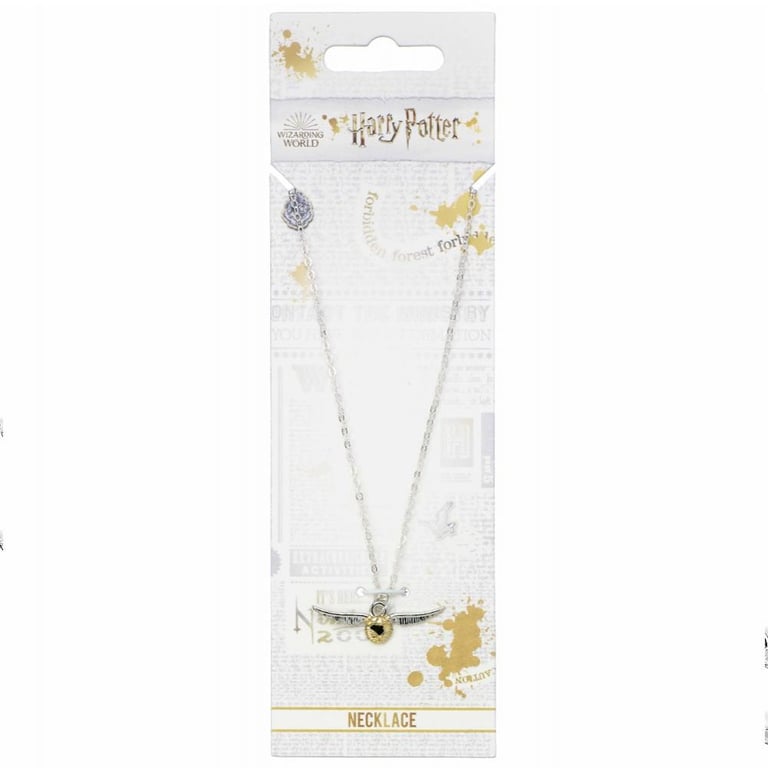 Harry Potter Golden Snitch Silver Plated Quidditch Charm Necklace