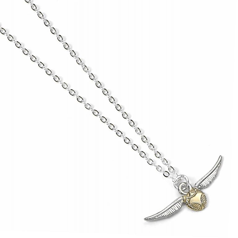 Harry Potter Golden Snitch Silver Plated Quidditch Charm Necklace