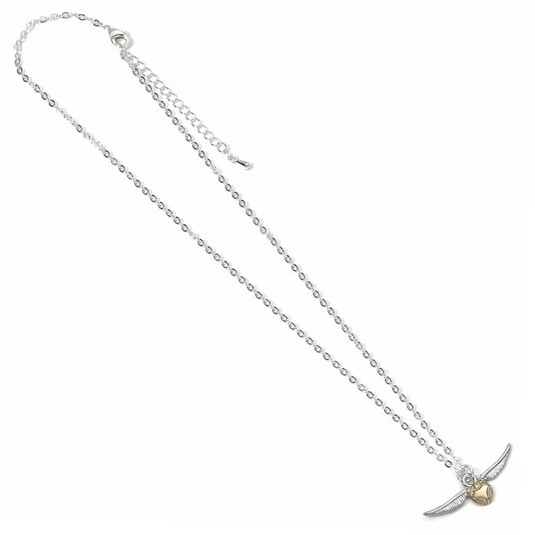 Harry Potter Golden Snitch Silver Plated Quidditch Charm Necklace