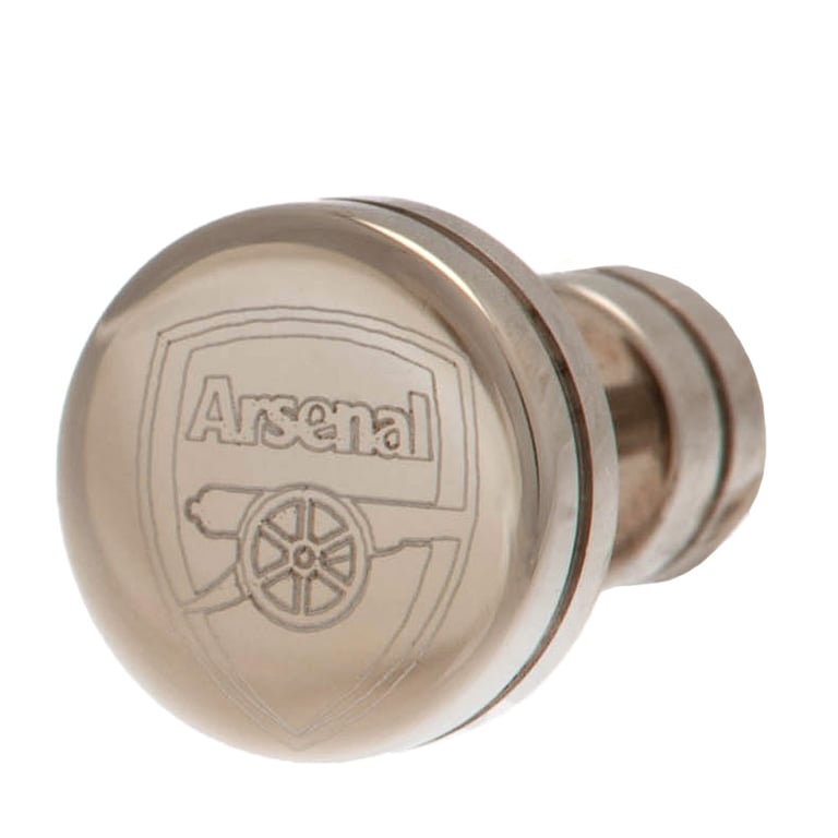 Arsenal FC Stainless Steel Stud Earring with Screw Back Fixing and Laser-Printed Crest Design