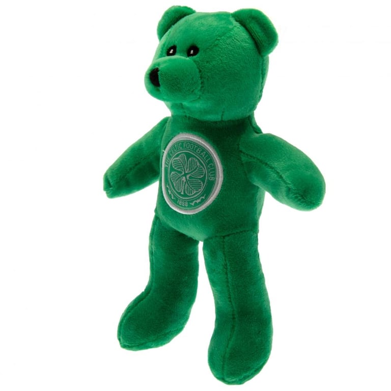 Celtic FC Mini Bear - Official 100 Polyester Plush Toy with Green Fleece and Crest Embroidery