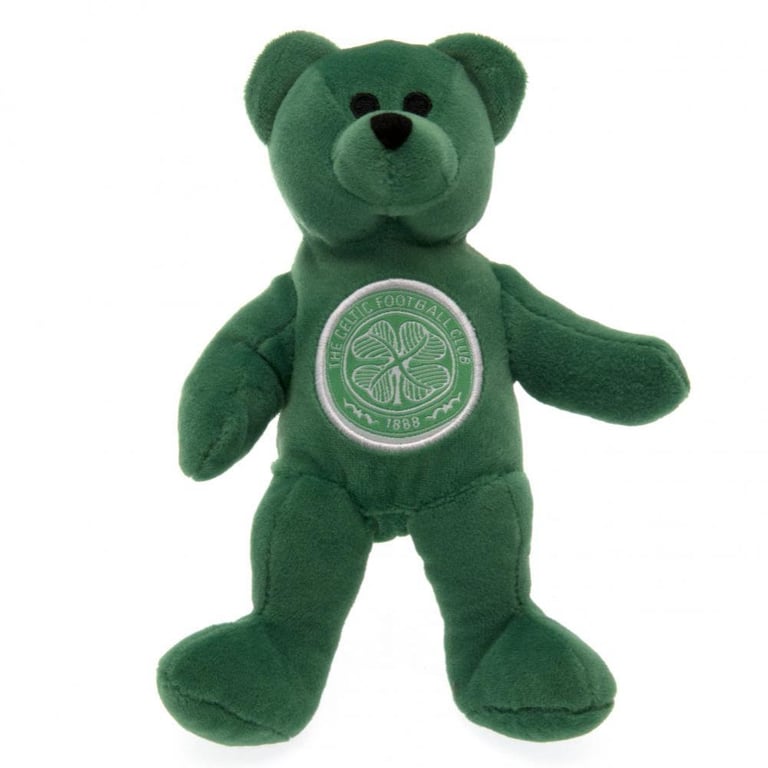 Celtic FC Mini Bear - Official 100 Polyester Plush Toy with Green Fleece and Crest Embroidery