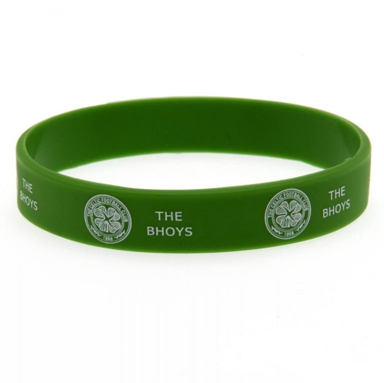 Celtic FC The Bhoys Green Silicone Wristband - Official Club Crest Design