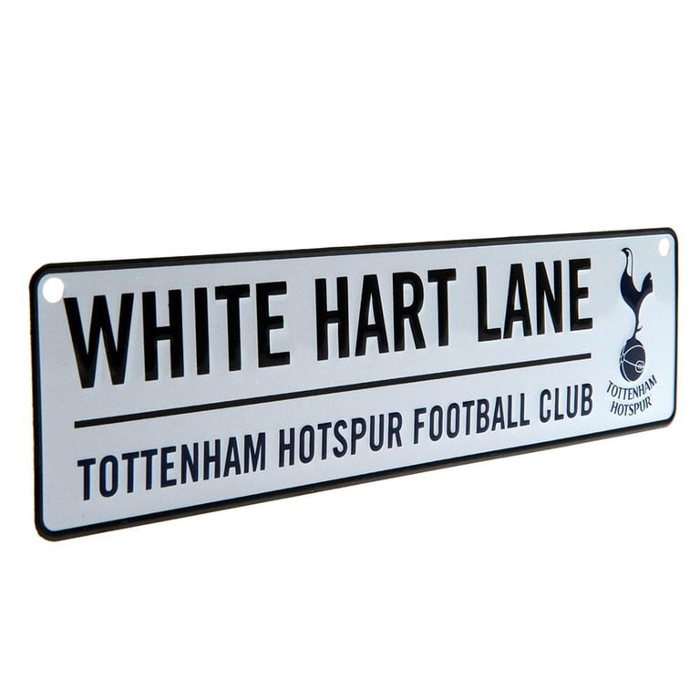 Tottenham Hotspur FC Metal Window Sign - Ready to Hang, Home of White Hart Lane