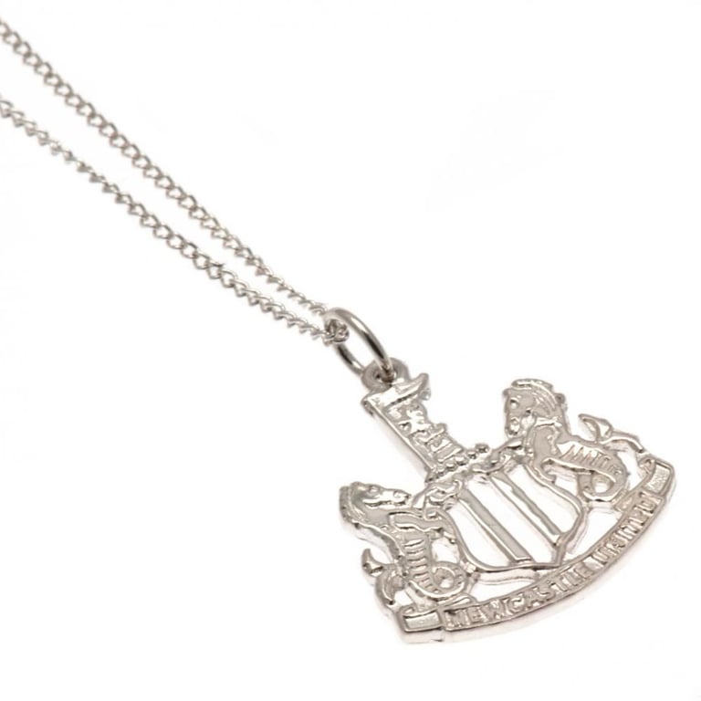 Newcastle United FC Sterling Silver Crested Pendant Necklace with Lobster Clasp Chain
