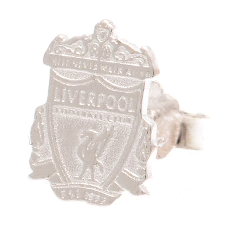 Liverpool FC Sterling Silver Crest Stud Earring - Official Team Jewelry