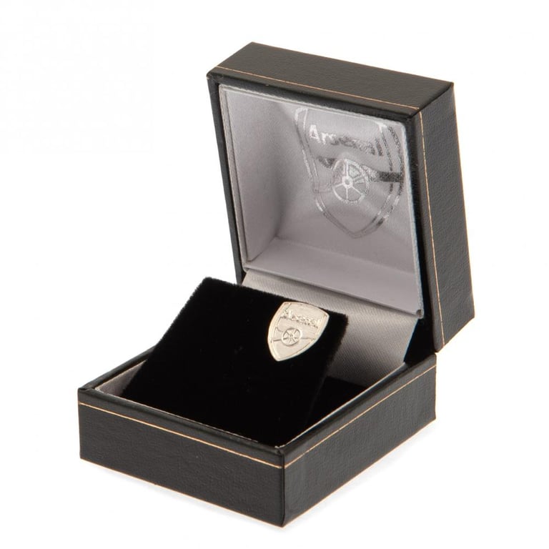 Arsenal FC Sterling Silver Crest Stud Earring - Detailed Football Club Jewelry