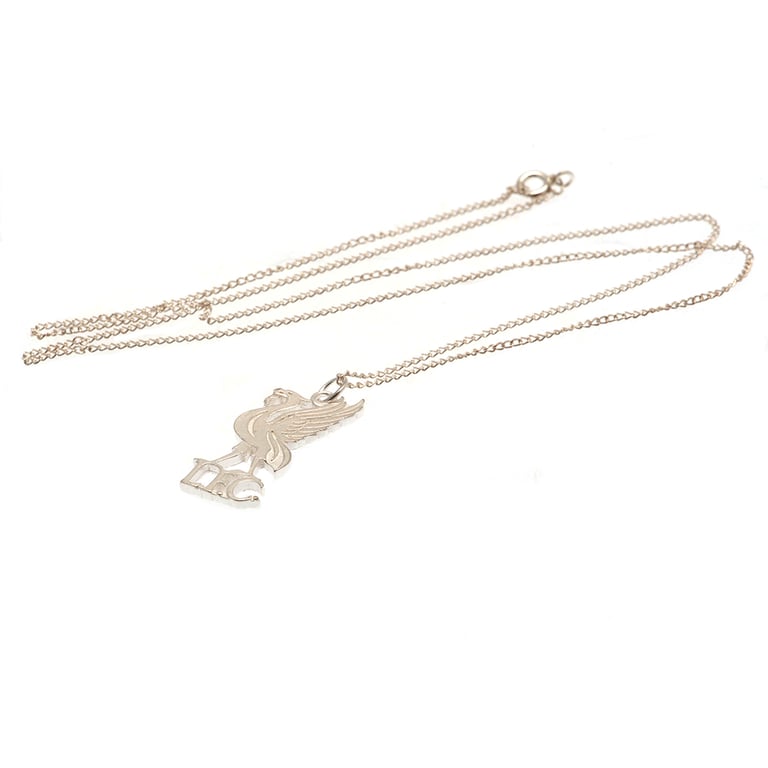 Liverpool FC Sterling Silver Liverbird Crest Pendant Necklace with Lobster Clasp