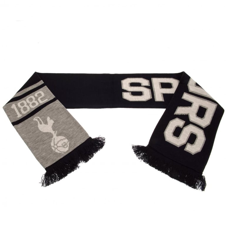 Tottenham Hotspur FC Navy Blue Jacquard Club Crest Scarf