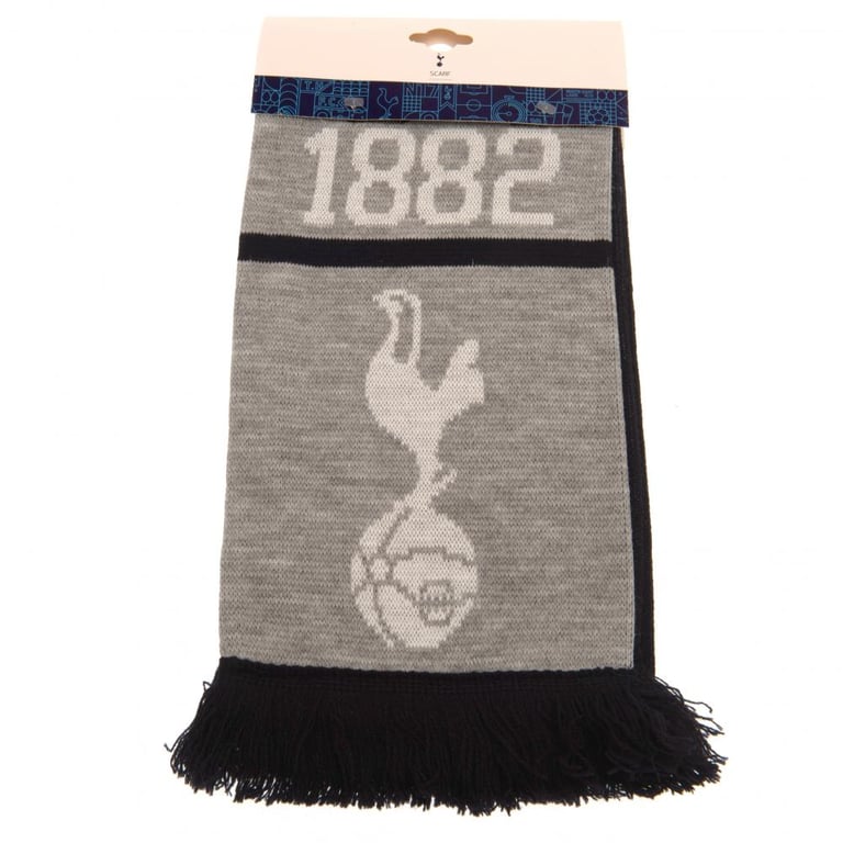 Tottenham Hotspur FC Navy Blue Jacquard Club Crest Scarf