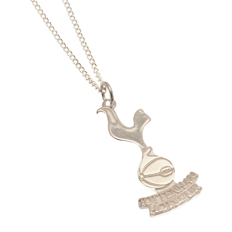 Tottenham Hotspur FC Sterling Silver Crest Pendant Necklace with Lobster Clasp