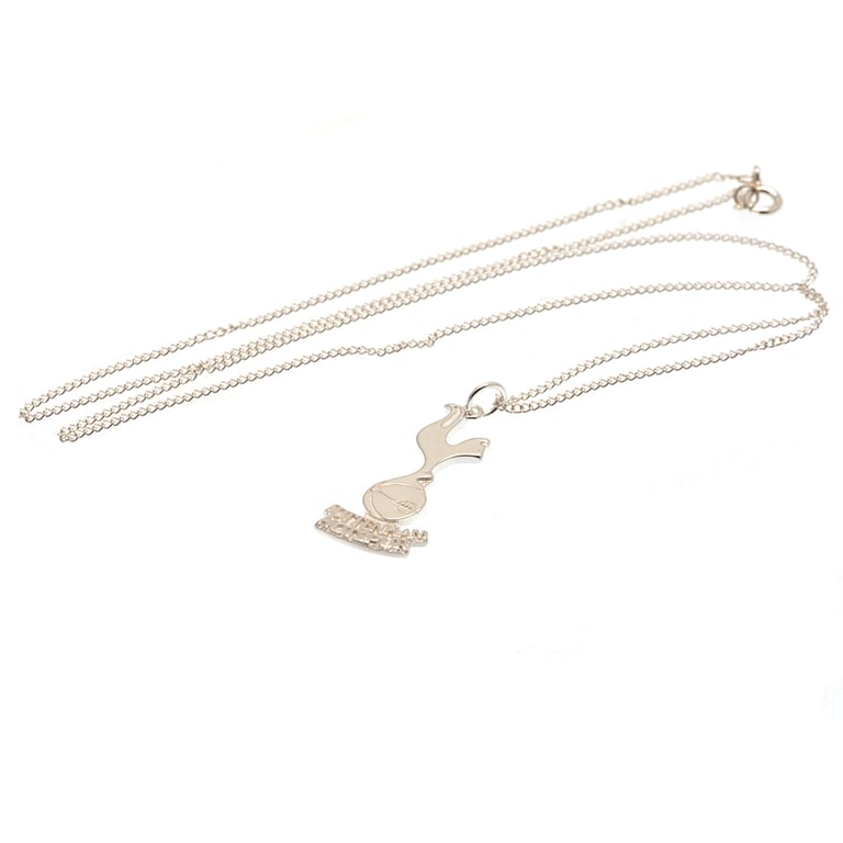 Tottenham Hotspur FC Sterling Silver Crest Pendant Necklace with Lobster Clasp