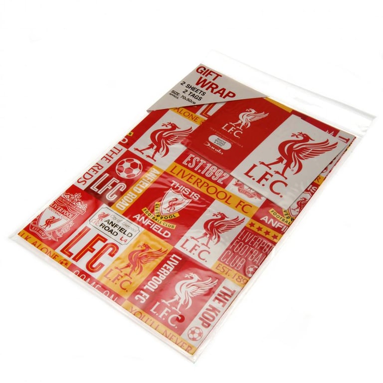 Liverpool FC Gift Wrap - Vibrant Crest Designs and Liverbird Tags