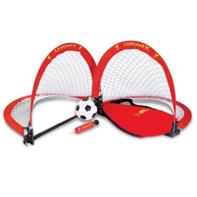 Liverpool FC Foldable Goal Set - Garden Football Goals with Liverpool Crest & Hand Pump