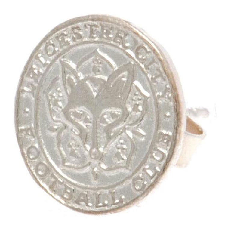 Sterling Silver Leicester City FC Football Crest Earring Stud