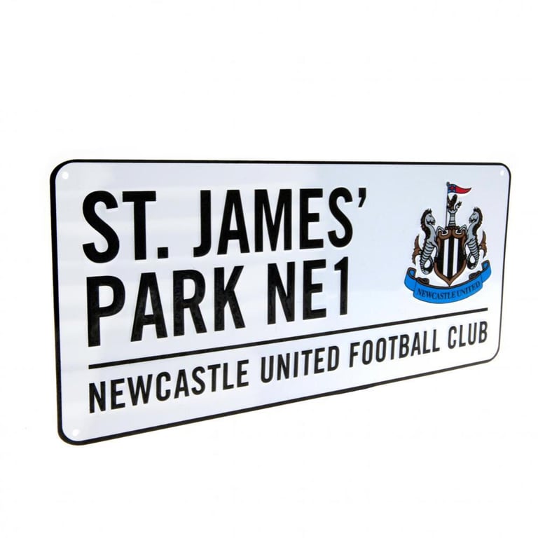 Newcastle United FC St James Park Metal Wall Sign - NE1 Road Sign Home Decor