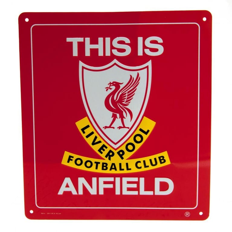 Liverpool FC This Is Anfield Retro Crest Metal Sign