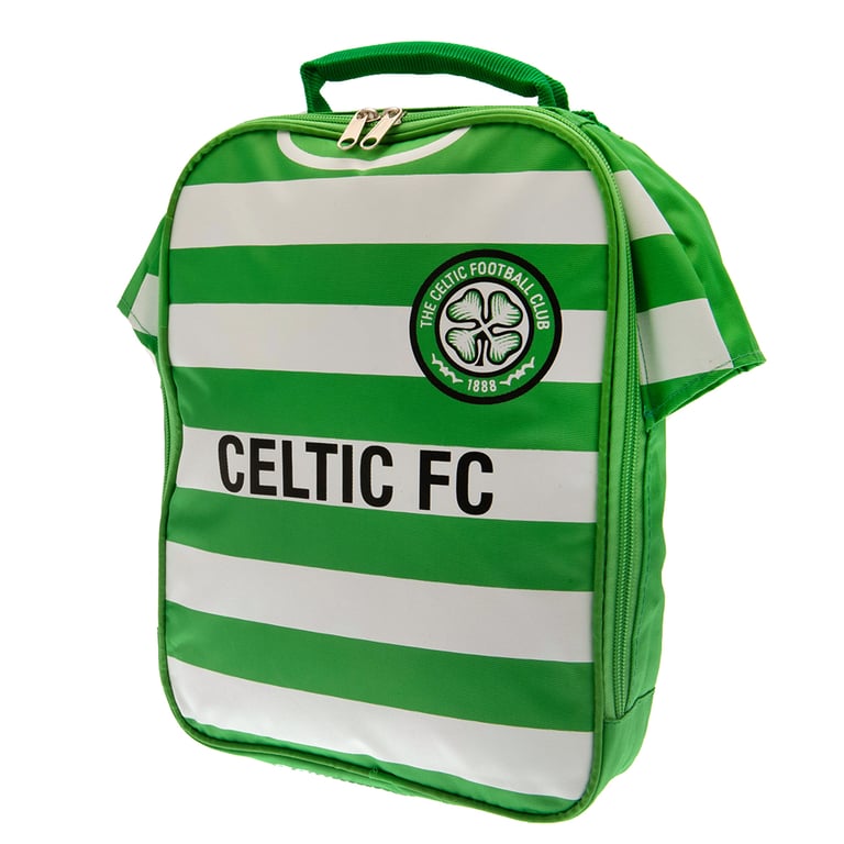 Celtic FC Home Shirt Design Double Zipped Lunch Bag with Club Crest and Carry Handle