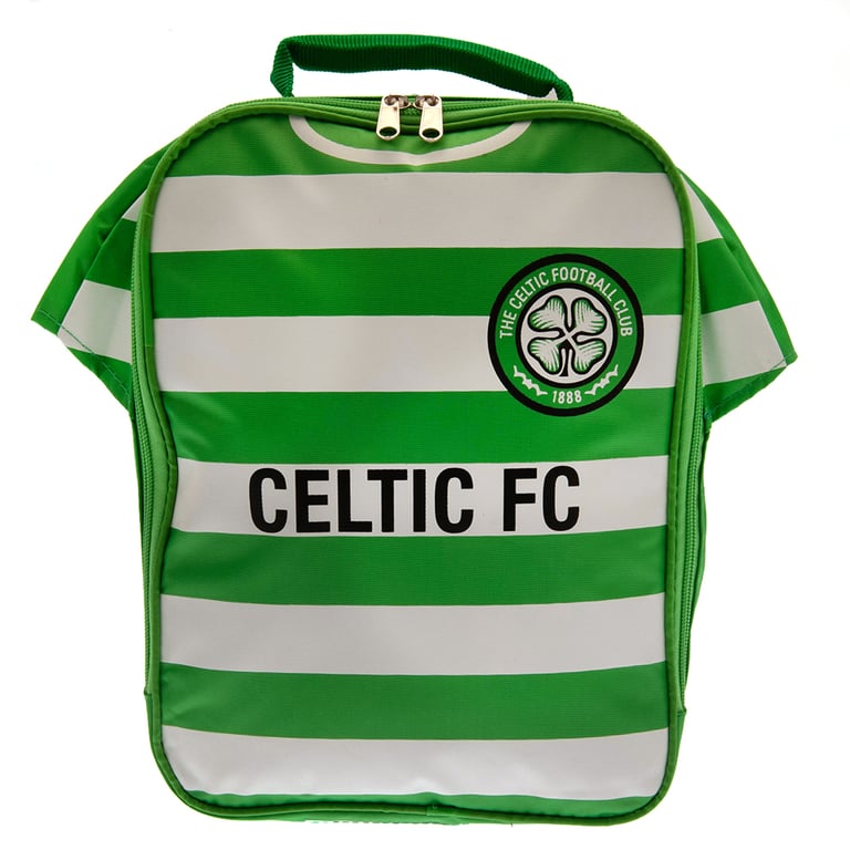 Celtic FC Home Shirt Design Double Zipped Lunch Bag with Club Crest and Carry Handle