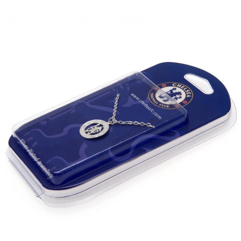 Chelsea FC Silver Plated Pendant & Chain Necklace with Lobster Clasp
