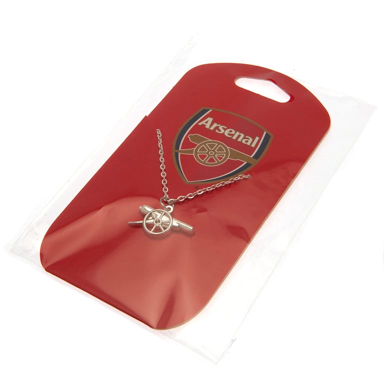 Arsenal FC Silver Plated Cannon Pendant Necklace with Lobster Clasp Chain